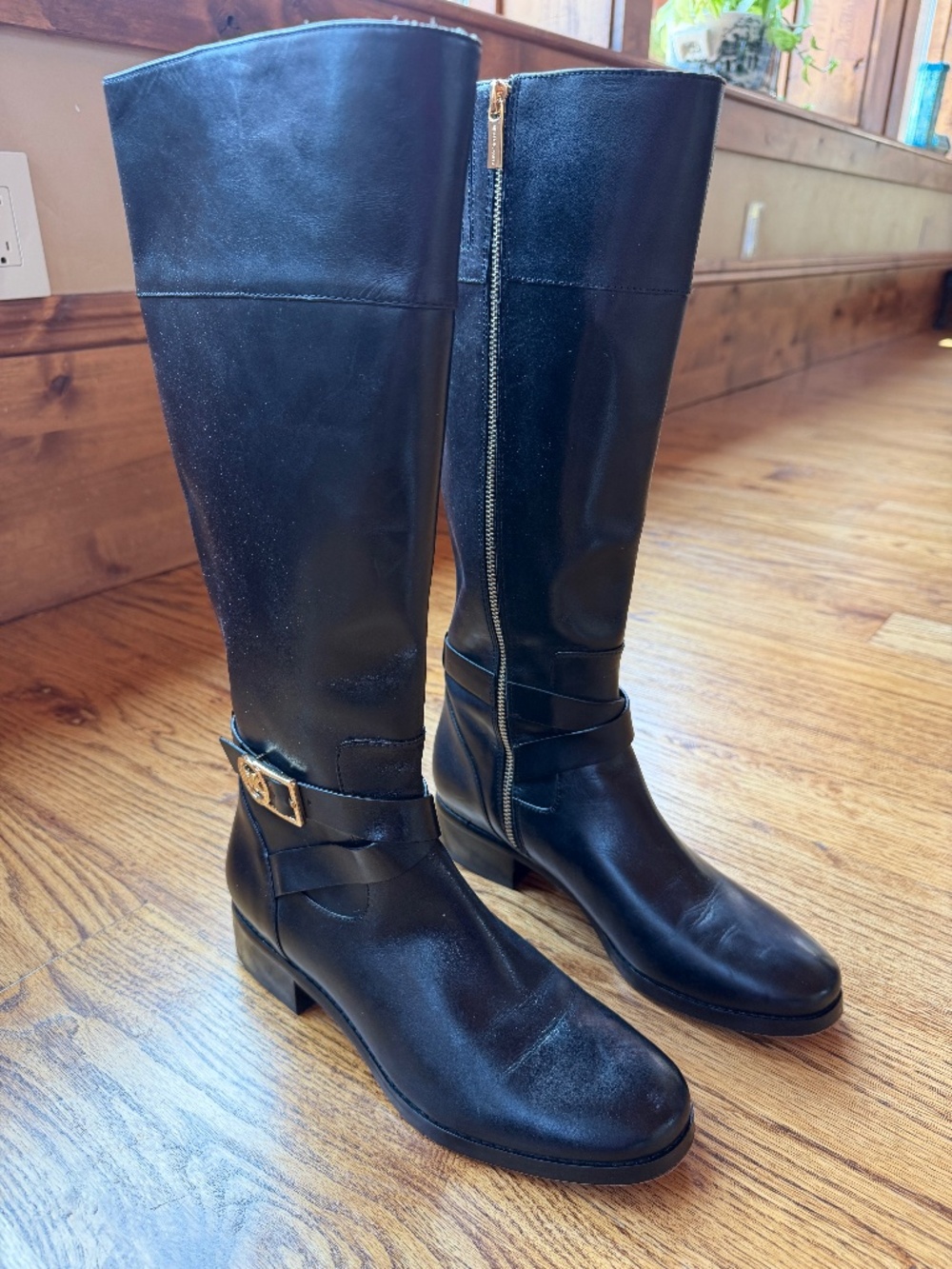 Michael Kors Bryce Tall Boot Blk Sz 9